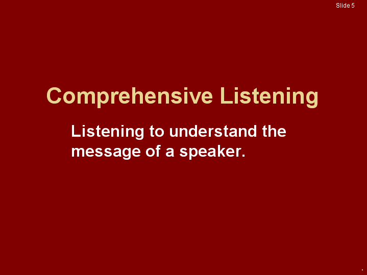 comprehensive listening youtube
