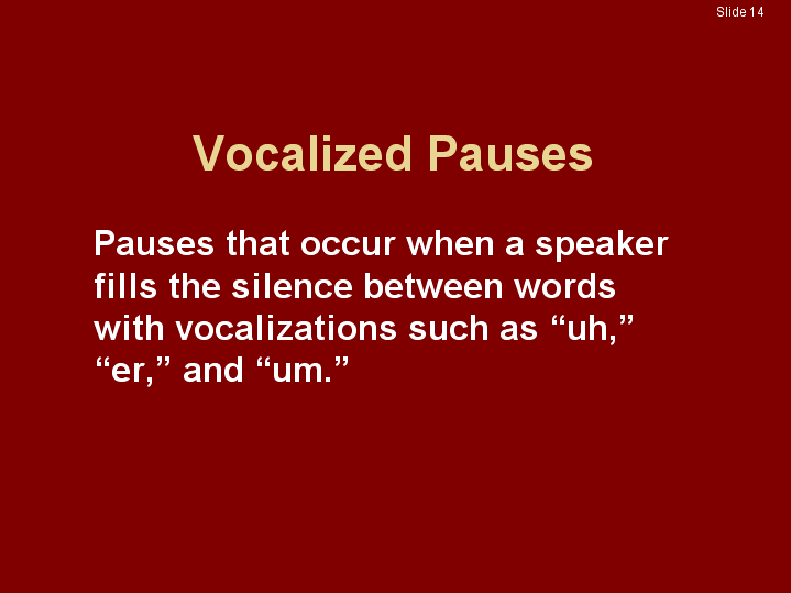 vocalized pauses