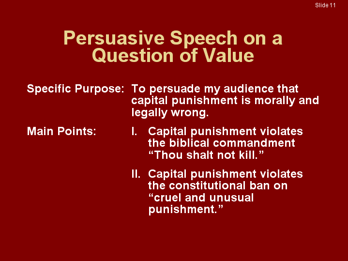 a speech to persuade